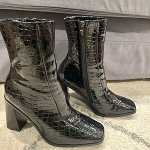 Black Snakeskin Boots
